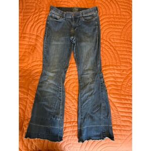 Old Navy The Diva Jeans Womens Size 8 Flare Leg‎ Frayed Hem Medium Wash